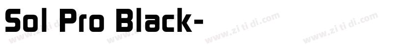 Sol Pro Black字体转换